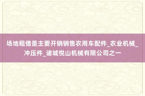 场地租借是主要开销销售农用车配件_农业机械_冲压件_诸城悦山机械有限公司之一